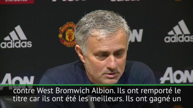 Man City Champion - Mourinho : Ils sont champions car ils ont été les meilleurs