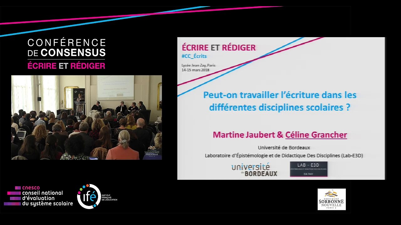 GRANCHER L'écriture dans les différentes disciplines