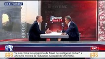 Jean Michel Blanquer face à Jean Jacques Bourdin : 23 000 contrats aidés supprimés ! 16/10