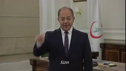 Sağlık Bakanı'ndan işaret dili ile mesaj