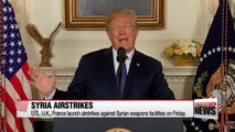 Coordinated air strikes on Syria and its impact on North Korea