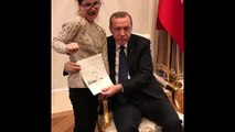 Cumhurbaşkanı Erdoğan'ın portresini çizen Gülşah Külliye'de