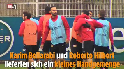Robert Hilbert antrenmanda yumruklaştı