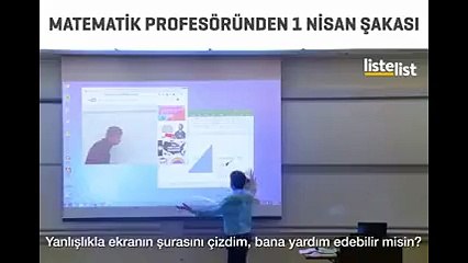 Matematik profesöründen 1 nisan şakası