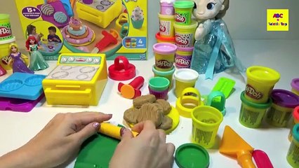 Play Doh Sweet Shoppe Sweet Bakin Creations unboxing 플레이도우 라푼젤 쿠키 케이크 пластилин- торт Rapunzel Cake