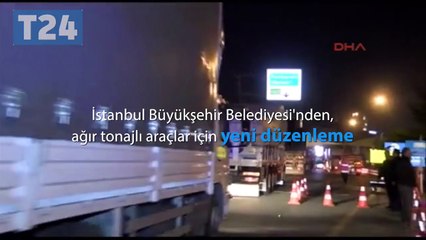 İBB&#39;den kamyonculara Sirkeci-Harem yasağı