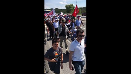 "Yiğidim Aslanım" Adalet Yürüyüşü&#39;nde