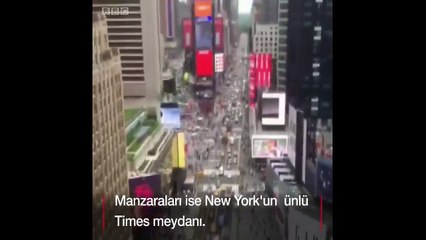 New York&#39;un ünlü Times Meydanı&#39;nı arılar bastı