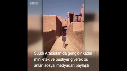 Suudi Arabistan&#39;daki mini etekli kadın tutuklandı!