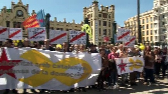 Concentració a València en suport dels presos polítics