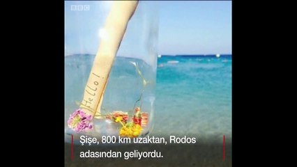 Rodos&#39;tan denize bırakılan şişe, Gazze&#39;ye ulaştı