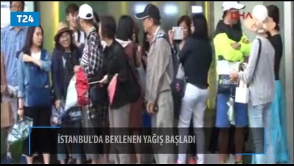 İstanbul'da beklenen yağış başladı