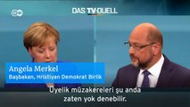 Merkel ve Schulz kozlarını paylaştı, Türkiye ile ilişkiler tartışmanın gündemine oturdu