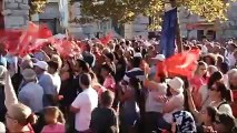İzmir Büyükşehir Belediye Başkanı Kocaoğlu, Erdoğan sloganlarına tepki olarak töreni terk etti!