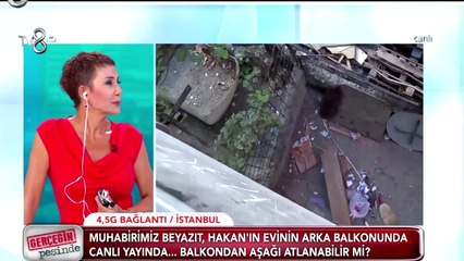 Muhabir, reyting almak uğruna balkondan sarktı!