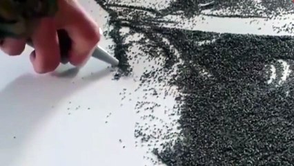 Barutla yapılan &#39;Skywalker&#39; portresi...