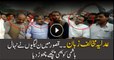 PML-N activists raise foul anti-judiciary slogans in Kasur