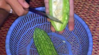 Healthy food, Fried Gourd With Eggs, Cambodian Food, Asian Food