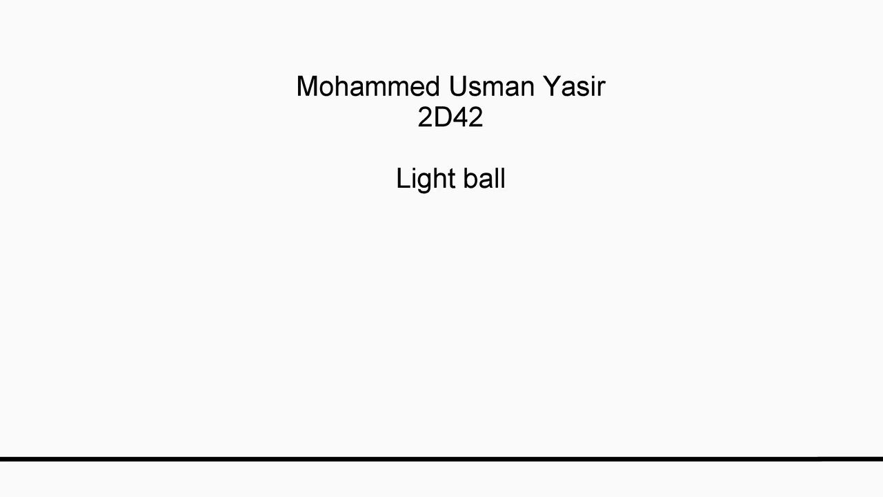 Mohammed Usman Yasir_Light  ball