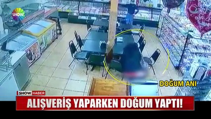 Alışveriş esnasında doğum yaptı
