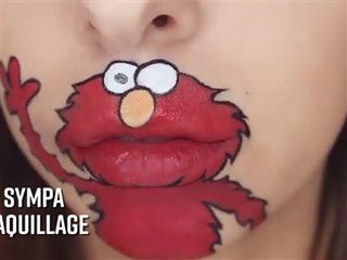 Make up : elle peint des personnages sur son visage