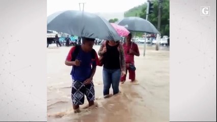 IFES fica alagado com chuva forte