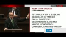 Erdoğan CHP'li Kaftancıoğlu'nu tweetlerini göstererek eleştirdi: Gazi Mustafa Kemal'in partisi ne hallere geldi, kimlere kaldı!