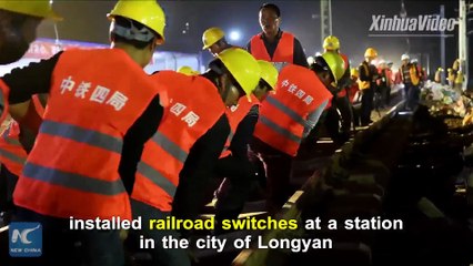 Çin'den yeni rekor: 1500 işçiyle 9 saatte demiryolu inşa ettiler