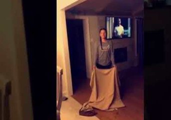 Girl Tries to Pull Off Crazy Illusion Trick