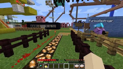 76.Minecraft- TRONE AMUSEMENT PARK (Custom Map) Part 2