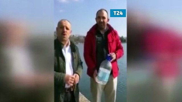 Umreden döndü, herkesin yararlanması için Sapanca Gölü'ne zemzem döktü