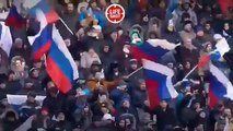 Seçim mitingine katılan Putin, Rusya Ulusal Marşı'nı söyledi
