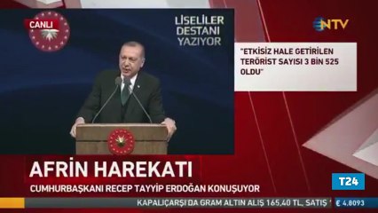 Cumhurbaşkanı Erdoğan: İşimiz bitmeden Afrin'den çıkmayacağız