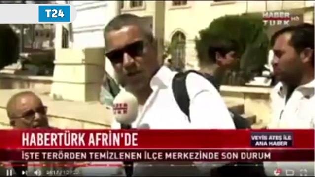 Afrinli ÖSO' talan etti dedi; Habertürk'teki tercüman 'YPG' diye çevirdi!