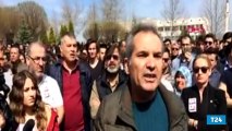 Eskişehir'deki cenaze töreninde protesto: Rektör istifa!