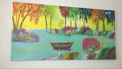 11 yaşındaki ressam 40 eserle sergi açtı
