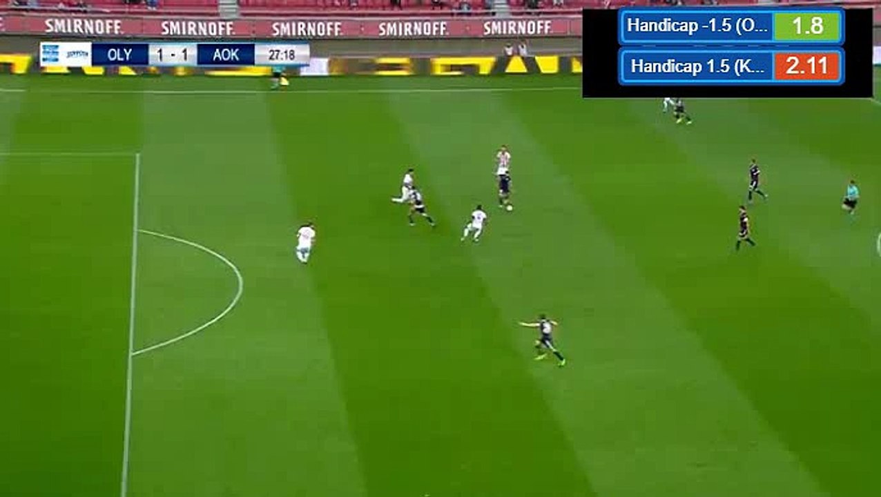 Dennis Epstein Goal HD -  Olympiakos Piraeus	1-1	Kerkyra 16.04.2018