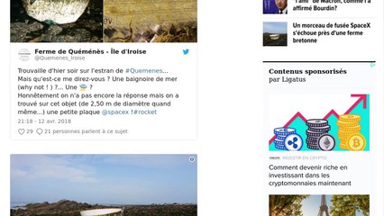 Des fermiers bretons tombent nez à nez avec un morceau d’une fusée Space X