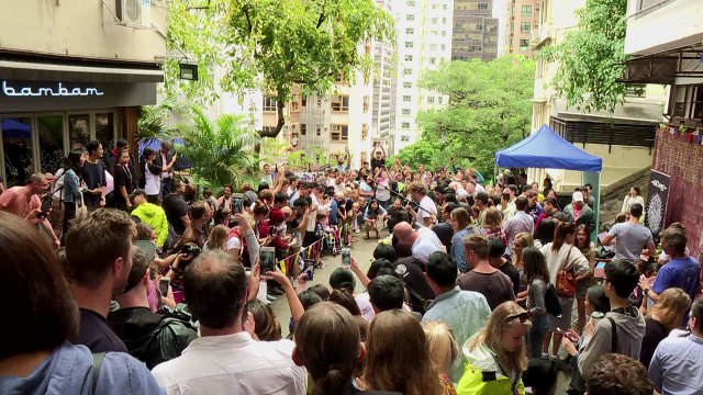 Perros corren en Hong Kong para ayudar a animales abandonados