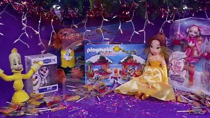 PIÑATA SORPRESA de OLAF y SANTA CLAUS con personajes de LA BELLA Y LA BESTIA
