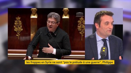Les frappes en Syrie "ont d’ores et déjà renforcé Daech", estime Florian Philippot. "On n'a aucune preuve" d'attaque chimique.    "Je n’ai aucune amitié pour Bachar al-Assad. Mais quel est le plan B ?" s'interroge le président du mouvement Les Patriotes
