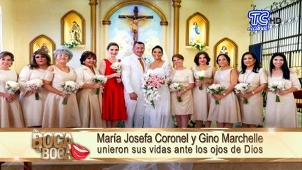 Matrimonio eclesiástico de María Josefa Coronel lleno de emociones