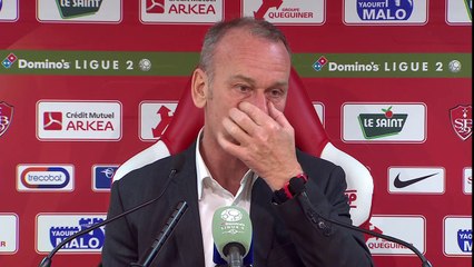 Réaction de Jean-Marc Furlan et Mickaël Landreau après Stade Brestois 29 - FC Lorient