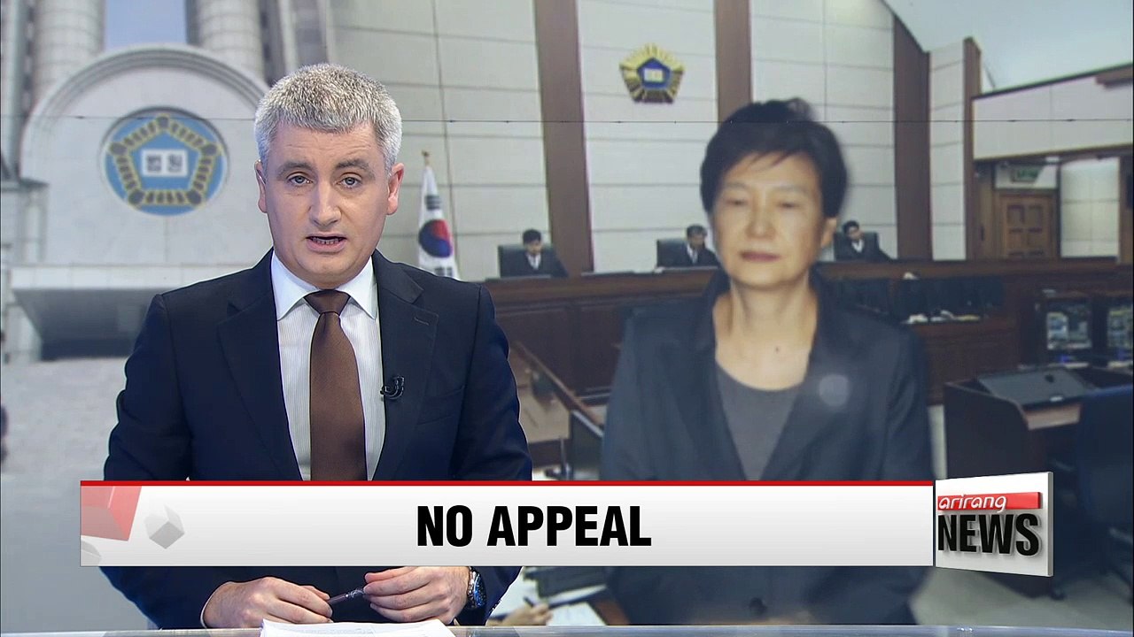 Former President Park Geun-hye not to appeal court ruling