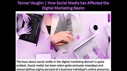 Tanner Vaughn | How Social Media has Affected the Digital Marketing Realm
