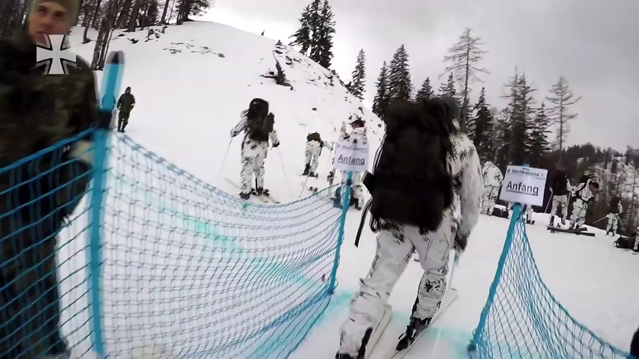Wettkampf auf Skiern - Gebirgsjäger der Bundeswehr