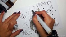Drawing My Neighbour Totoro - Copic markers speen paint