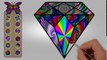 How to Draw Diamonds Coloring pages and drawing | Coloring Teaching |Coloring and drawing kids | Educational child channel
