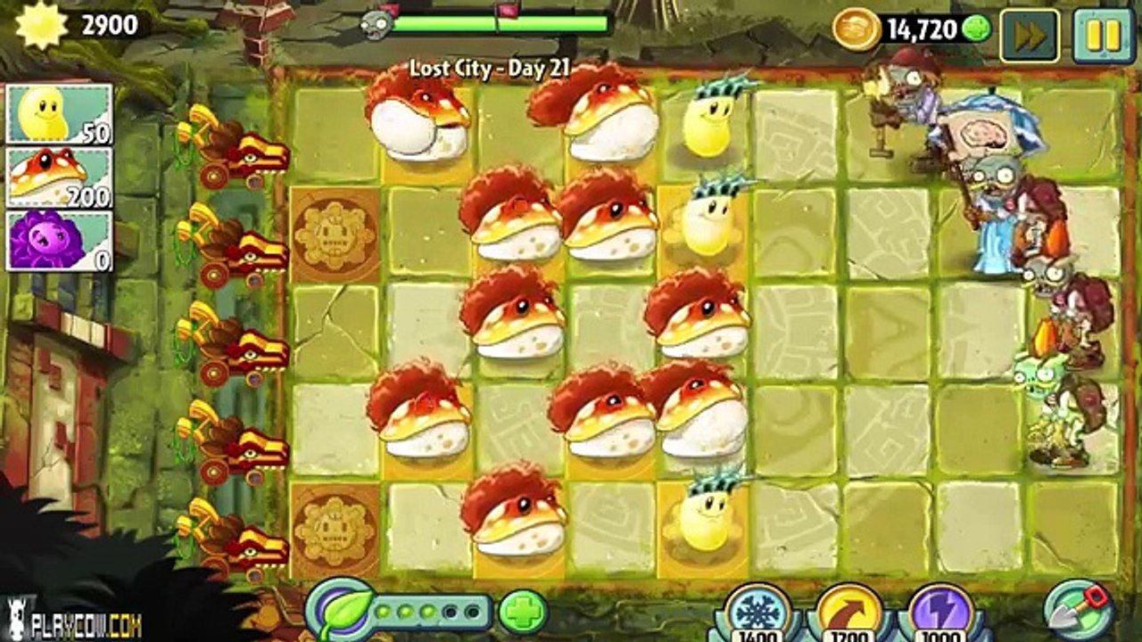 Plants vs. Zombies 2 - Lost City Part 2 Day 21-22 Walkthrough New Plant Stallia!