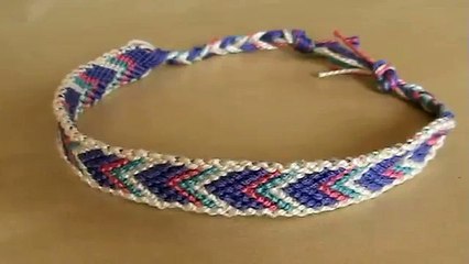 Bracelets brésiliens chevron avec bordure (débutant)